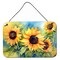 Edge Collections - 8" x 12" - Multicolor - Sunflowers Door Hanging Aluminum Print - 1 Piece